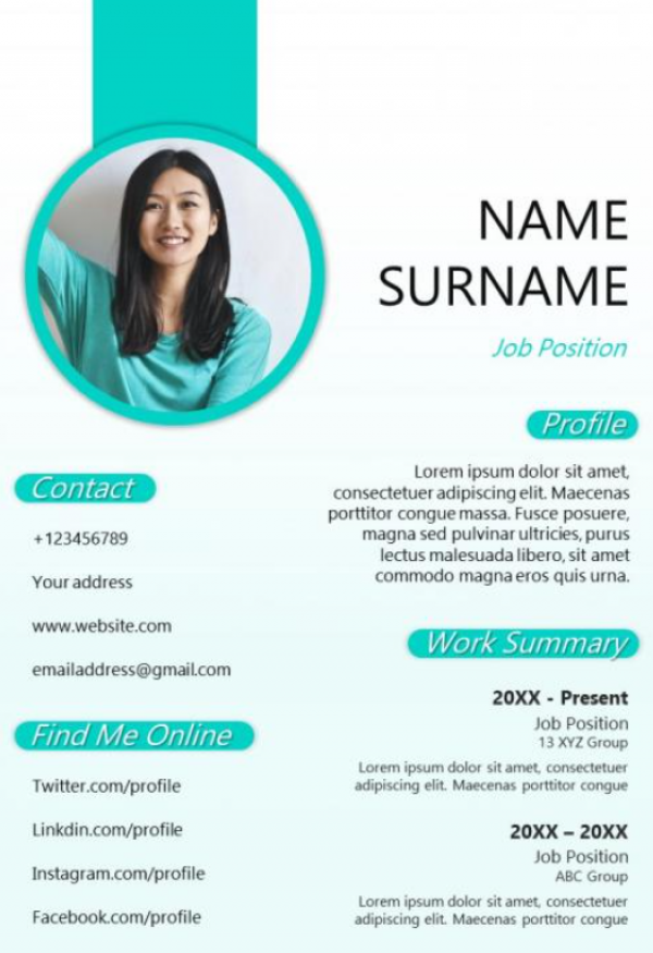Desain CV Simpel